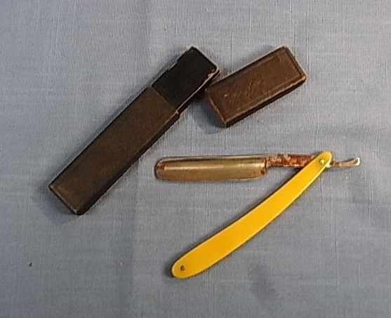 L7JJ * BEAUTIFUL BARBER STRAIGHT SHAVING RAZOR ANTIQUE GERMAN 1910´S 