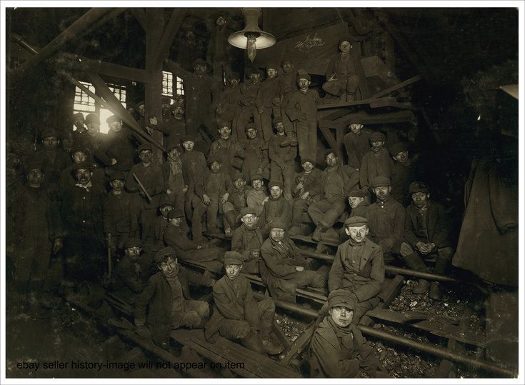 1911 EWEN BREAKER BOYS CHILD LABOR PA COAL MINE PHOTO  