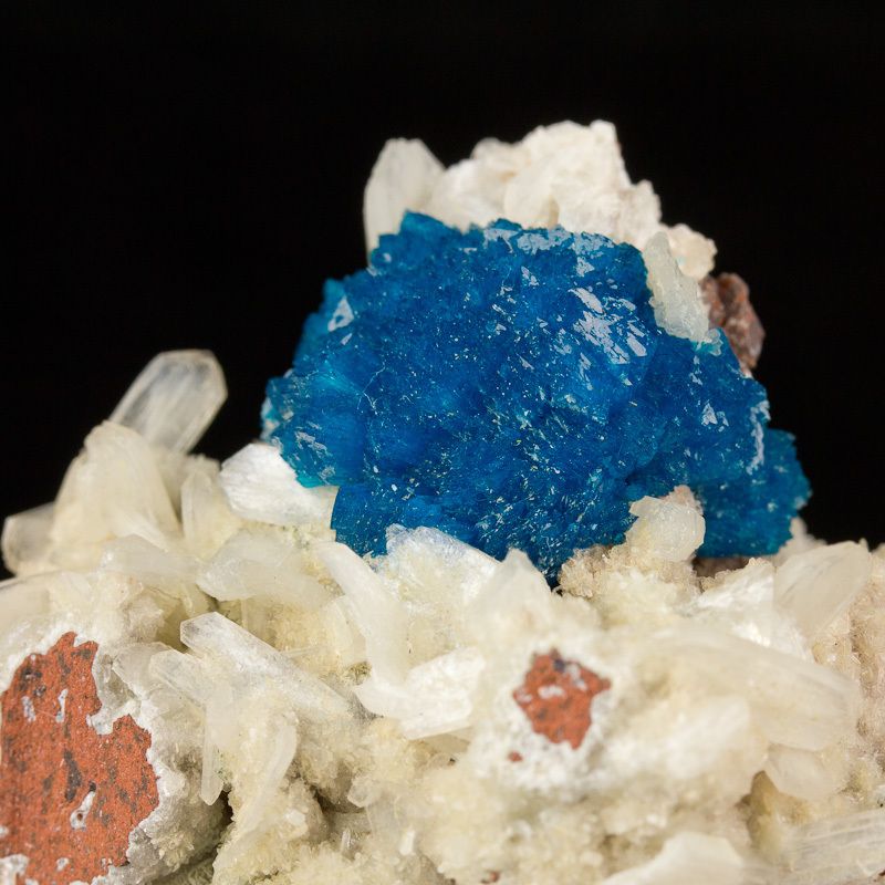   Electric Blue CAVANSITE CRYSTAL BALLS on Stilbite   India for sale