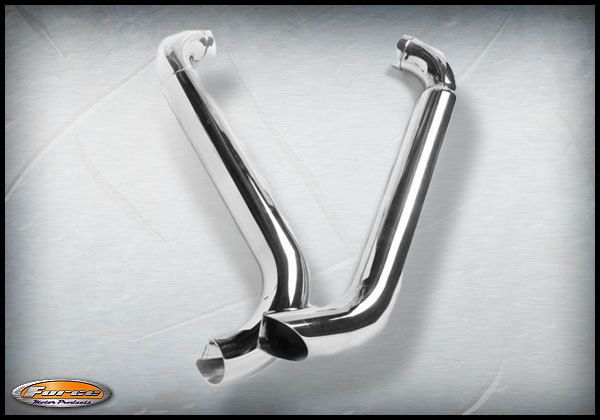 Force Chrome Zoomie Pipes for Big Twin Harley RSD/LSD  