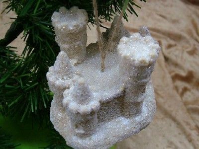 New Turret Beach Sand Castle Christmas Tree Ornament C  