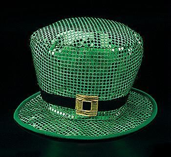 Jumbo Sequin ST PATRICKS DAY Leprechaun Hat Green Party Costume 