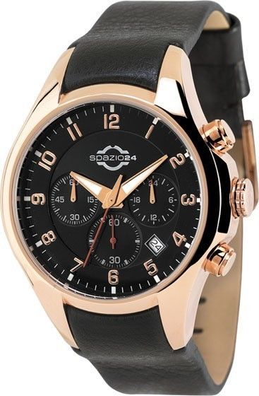 Spazio24 Easy Chrono Rose Gold case 43MM Round Watch  