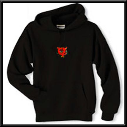 SLIX Glittery Devil Cat Kitty HOODIE S,M,L,XL,2X,3X,4X  