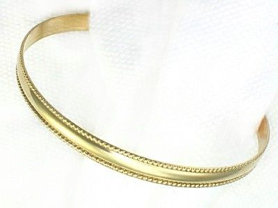 DOMED DSGN 1/4 w GENUINE 14K Gold Filled STURDY BANGLE  