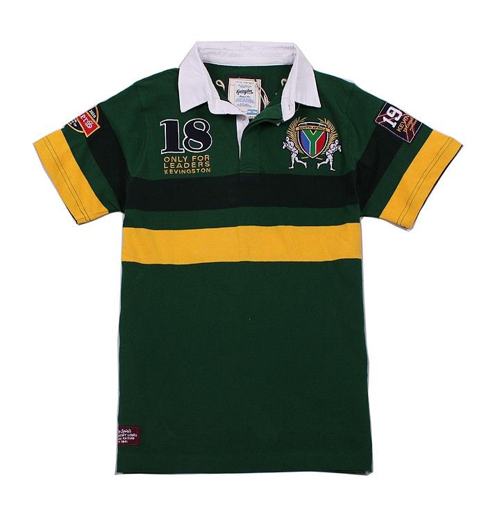 KEVINGSTON VINTAGE SOUTH AFRICA NO.18 RUGBY POLO JERSEY MULTIPLE SIZE 