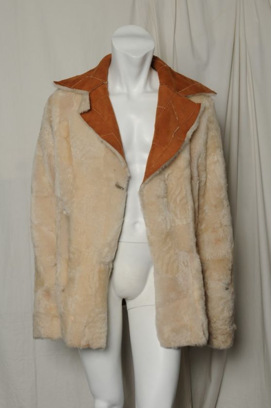 DSQUARED2 Mens/Womens D2 Brown Patchwork Shearling Sheepskin Jacket 