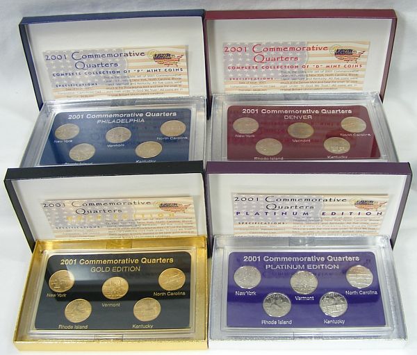 1999 2008 PLUS 2009 STATE COMMEMORATIVE QUARTER SETS P, D, GOLD 