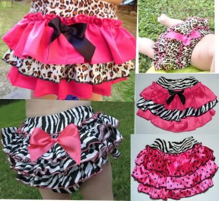 New Girl Baby Satin Ruffle Pants New Bloomers Nappy Cover Skirt Dress 