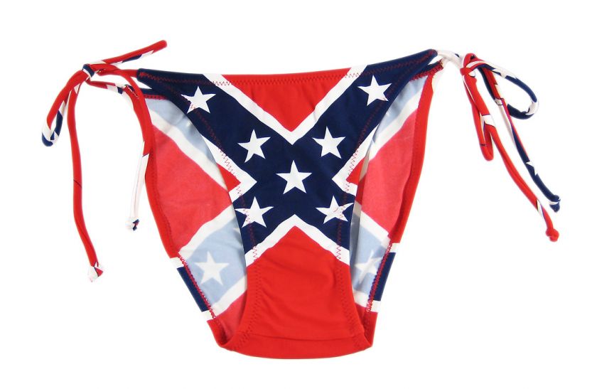 Confederate Flag String Bikini Rebel Swimsuit Dixie Size 11/12  