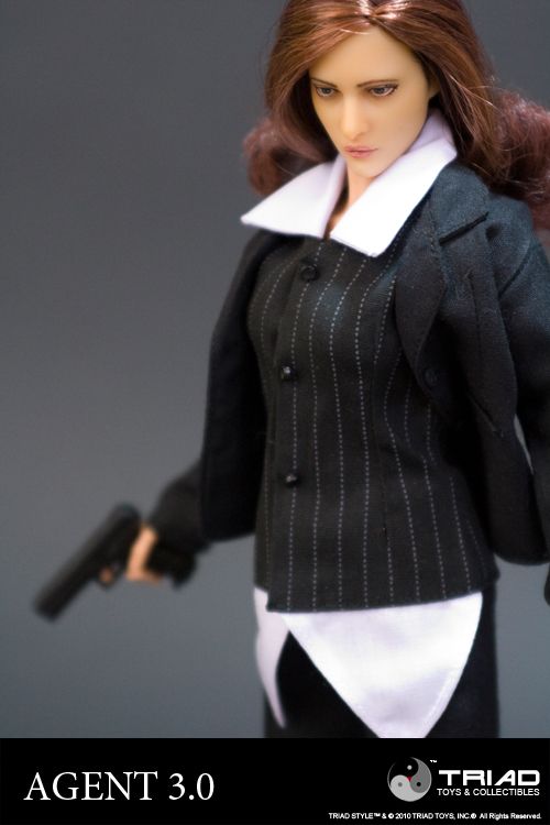 Triad Toys 1/6 Scale AGENT 3.0 Female Pinstripe Business Suit Outfit 