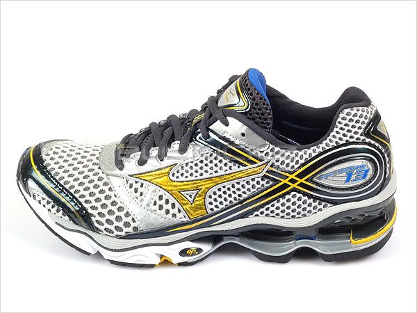 Mizuno Wave Creation 13 Silver/Yellow/Blue Cushion Lightweight 8KN 