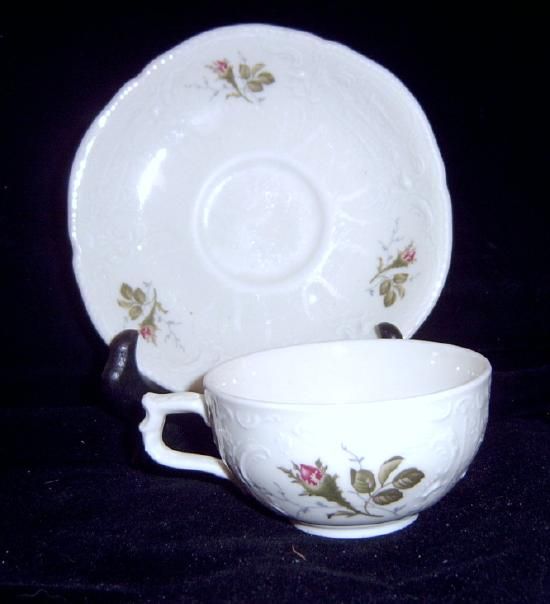 Rosenthal Moss Rose New Sansoucci Teacup & Saucer  