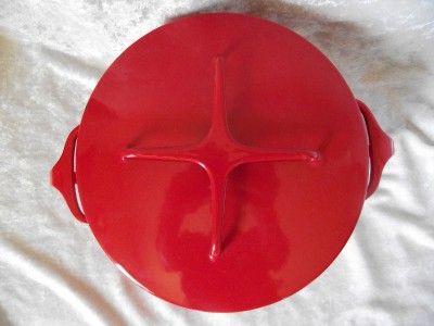 Eames ERA Dansk Made in France IHQ Kobenstyle Enamel Red Pot 