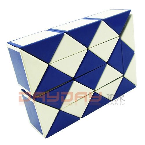 Blue Rubiks Magic Cube Twist Transformable Snake Style Puzzle Toy New 