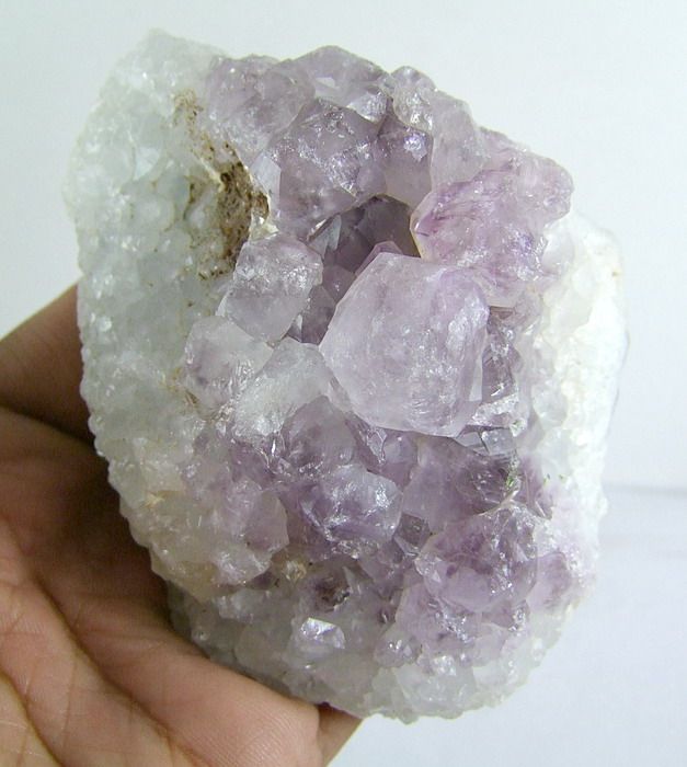 97MM ROYAL PURPLE AMETHYST CRYSTAL GEODE NATURAL ROCK $  