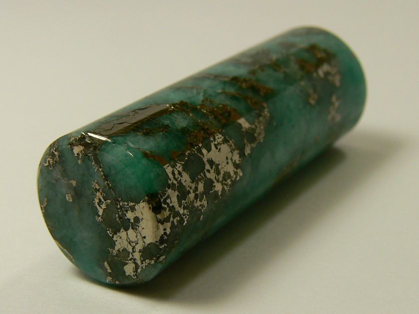 COLOMBIAN EMERALD AND PYRITE, SHALE, CALCITE 143.25 CTS  