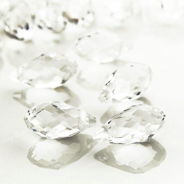 10PCS Crystal Teardrop Drop Pandents top Drilled CR0233  