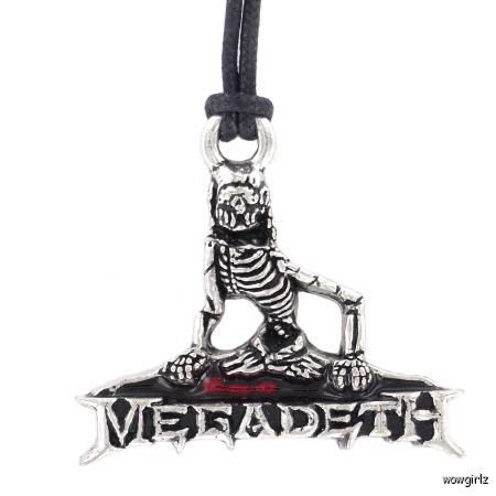 NECKLACE   LEATHER   MEGADETH   HERO   PENDANT  ALCHEMY  