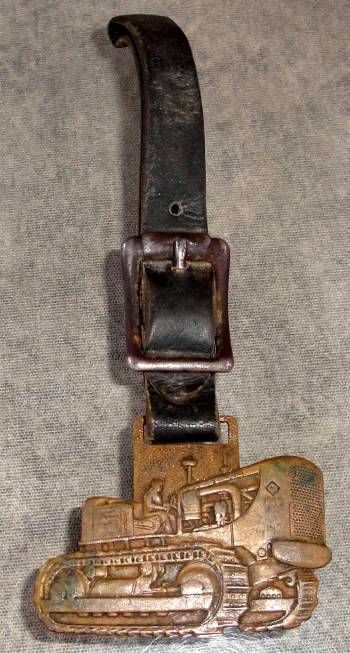 Antique Allis Chalmers Tractor Advertising Fob & Strap  