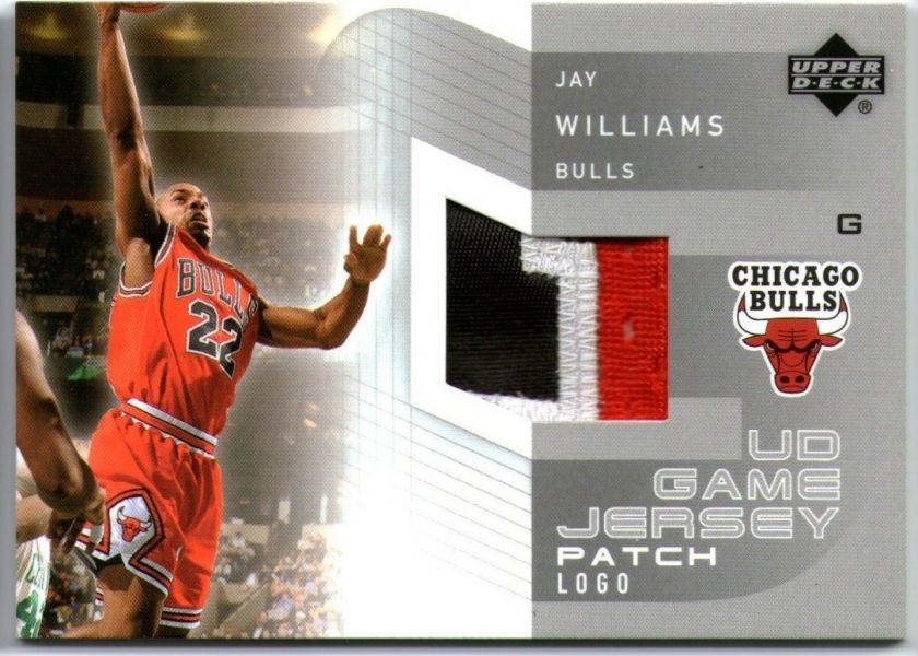 JAY WILLIAMS 03 UD GAME JERSEY PATCH CARD SHORT PRINT  