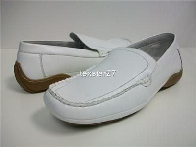 Mens White D ALDO Driving Moccasins Styled In Italy Plain Casual 