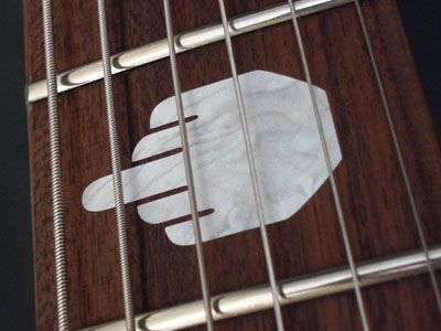 JAMES HETFIELD MIDDLE FINGER MOP ESP Guitar Decal Inlay  