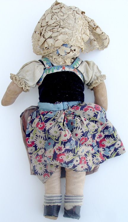 EUROPEAN ANTIQUE FABRIC DOLL  