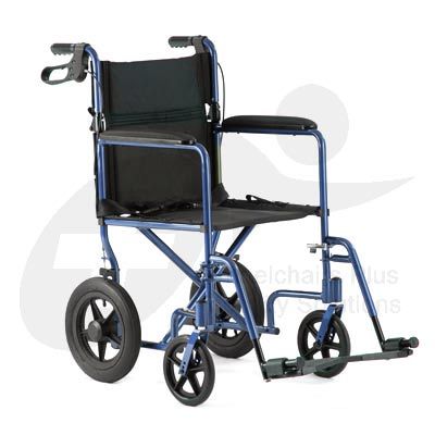 Invacare Aluminum Transport Chair with 12 Rear Wheels  