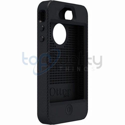 New Apple iPhone 4 4S OtterBox Impact Series Case Black Silicone Skin 