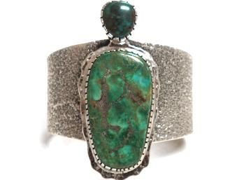 Lyndon Tsosie Turquoise Figure Bracelet – Tufa Cast  