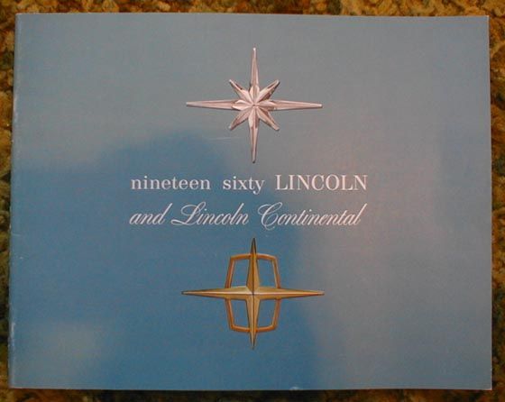 1960 Lincoln Continental Catalog Brochure 60  