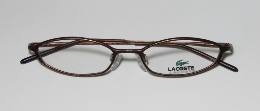 NEW LACOSTE 12203 49 17 135 BRAND NAME VISION DEMI BROWN EYEGLASS 