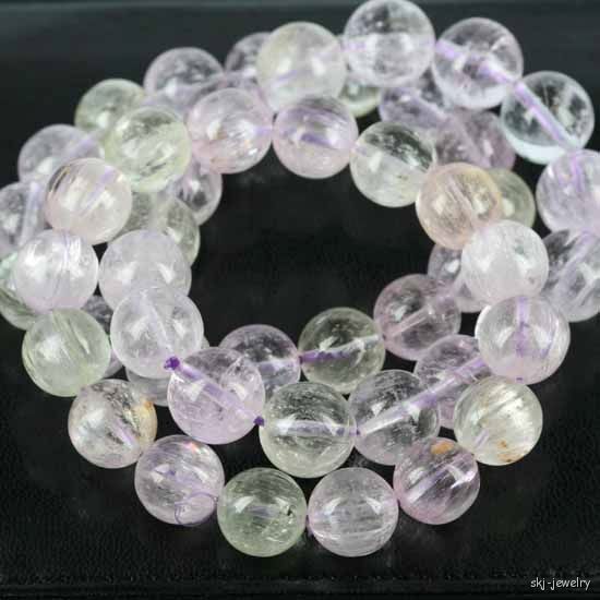 High Grade Kunzite Gemstone Beads 12mm  