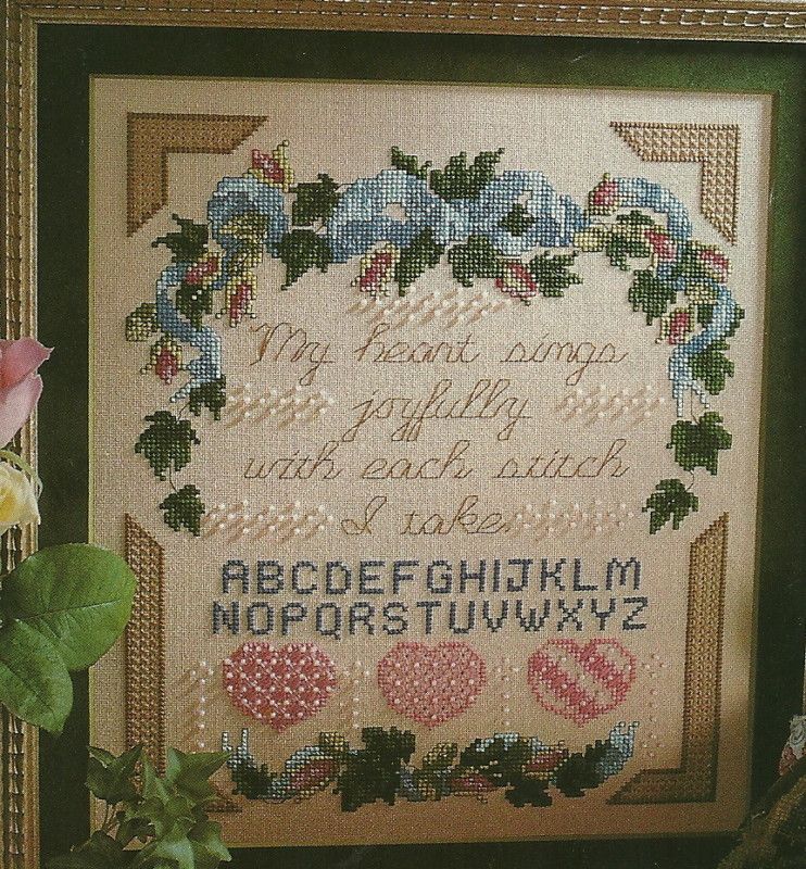 MY HEART SINGS SAMPLER Cross Stitch Pattern pages  