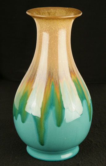   EARLY CALIFORNIA POTTERY FAIENCE VASE CRYSTALLINE GLAZE THOMAS GOTHAM