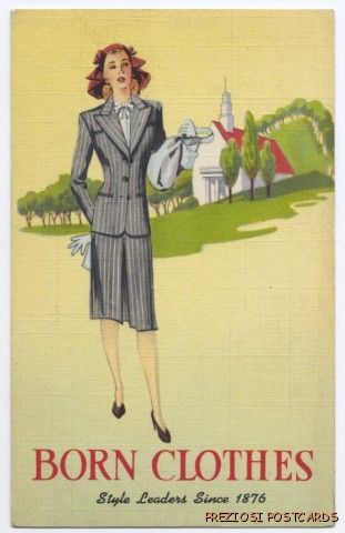 LINEN Ad BORN CLOTHES WOMENS SUITS   1944  