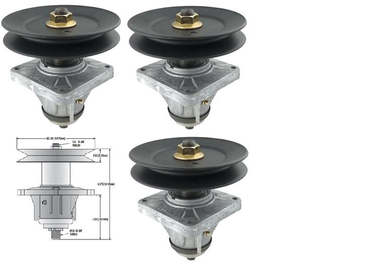 618 0660,918 0660,918 0625B,918 0660A,3 Spindles & Blade Nuts(12967 