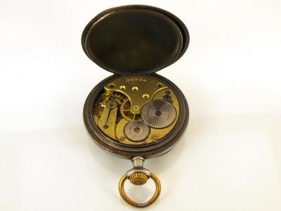 Rarest vintage PREWAR Military Pocket Watch OMEGA BLACK 1910 Broken 