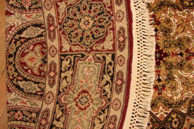 DETAILED SILK&WOOL 6 ROUND SINO ESFAHAN DOME DZ RUG  