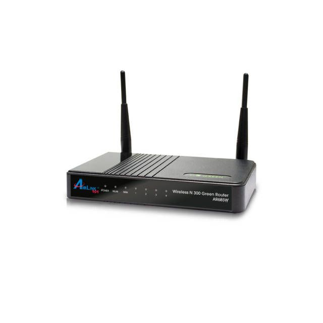 Airlink101 AR685W 300Mbps Wireless N Green Router  