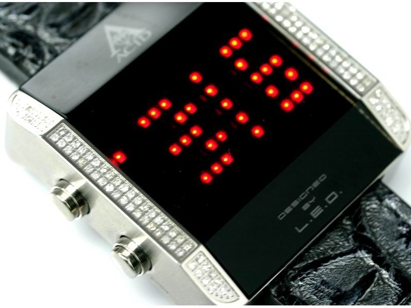 ACID LED DIGITAL MENS DIAMOND WATCH JOJO RODEO TECHNO  