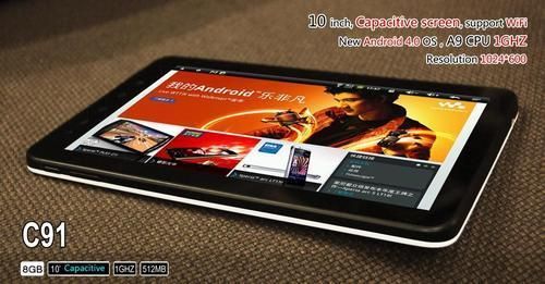 10.2 Zenithink ZT280 C91 Android 4.0 Tablet PC Capacitive 1GB RAM 