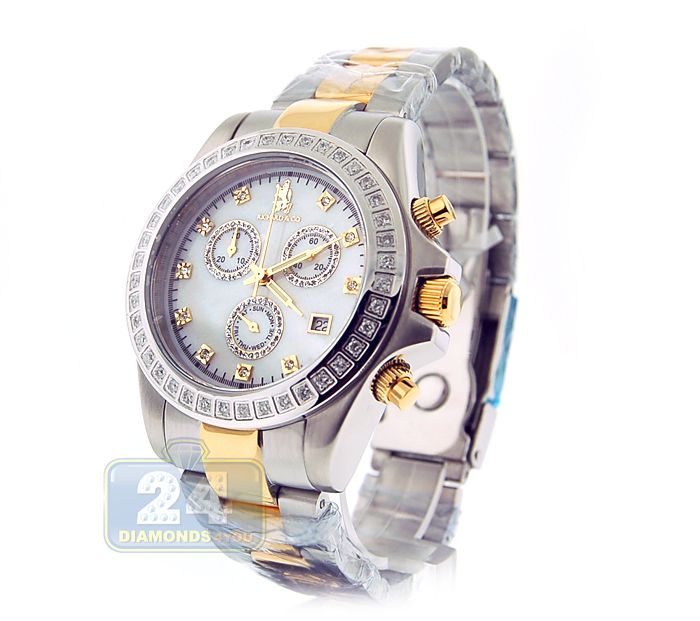 Richard & Co 0.75 ct Diamond Gold Plated Inserts Unisex Chrono Joe 