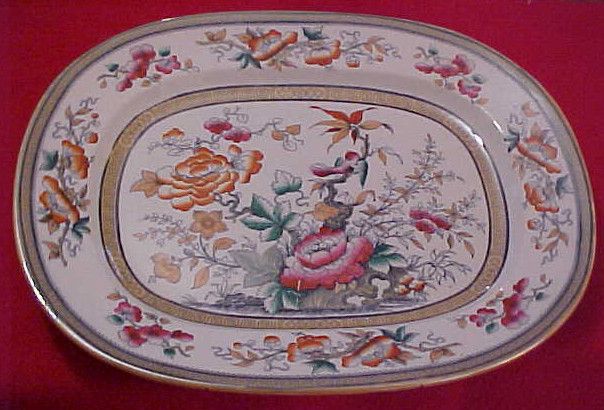 Till & Son Platter Shanghae 13 3/4 x 11 Beautiful  