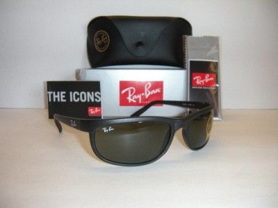 RAY BAN 2027 RB2027 W1847 62mm Predator 2 matte black with Green G 