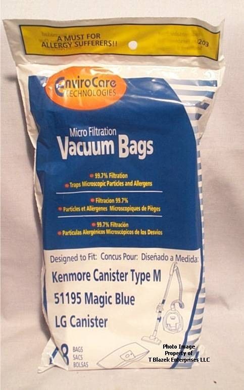  Kenmore M Vacuum Bags 5231FI2390J Magic Blue 8 pk  