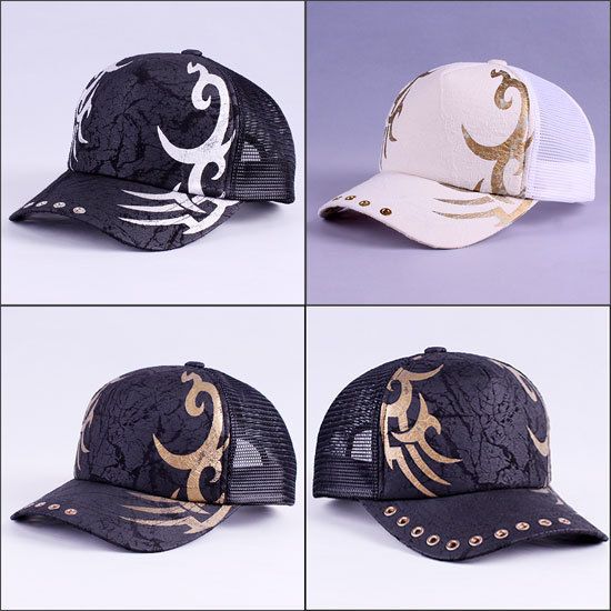 Premium 3 Color Tatoo Skull Ball Mesh Cap Men Women Trucker Hat Visor 