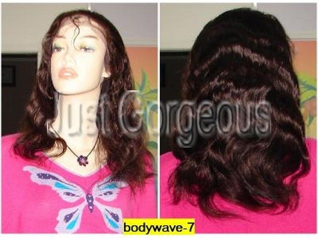 Lace Front 100% Indian Remy Human Hair Wig 16 Wavy  