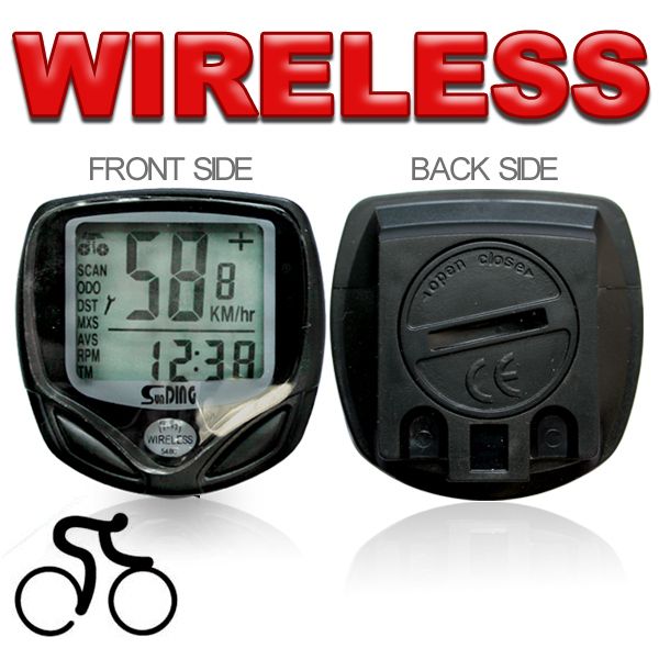 WIRELESS BICYCLE COMPUTER SPEEDOMETER BIKE CYCLE METER  